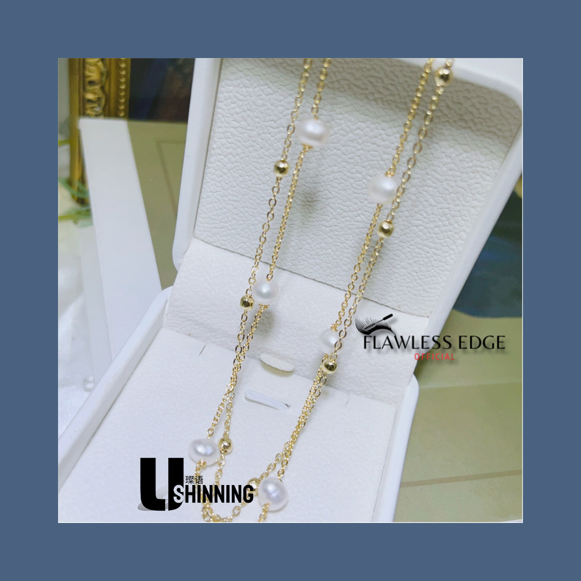 Handmade Full Star Pearl Necklace Double Layered Wear INS Style Light Luxury Natural Freshwater Pearl